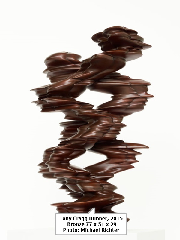 click to enlarge- double click to reduce Tony Cragg Runner, 2015 Bronze 77 x 51 x 29 Photo: Michael Richter