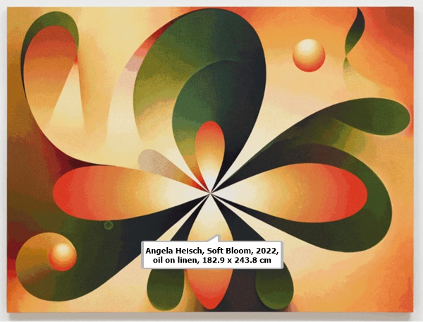 Angela Heisch, Soft Bloom, 2022, oil on linen, 182.9 x 243.8 cm