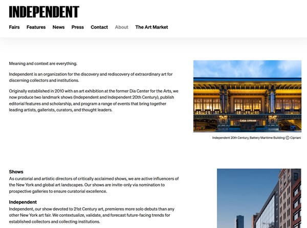 click to enlarge- double click to reduce INDEPENDENT NY 2025, New York NY U.S.A. - May 8 > 11, 2025 @Independent_hq