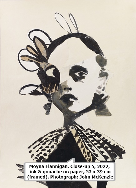 Moyna Flannigan, Close-up 5, 2022, ink & gouache on paper, 52 x 39 cm (framed). Photograph: John McKenzie 