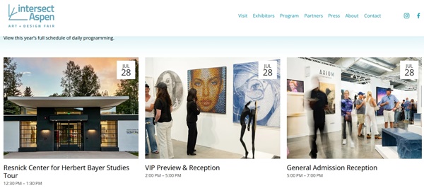 intersect Aspen 2026 - July 28 > August 1, 2026 @artaspenfair