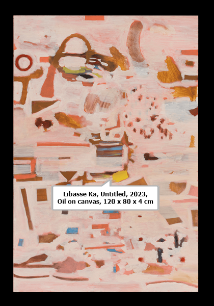 click to enlarge- double click to reduce Libasse Ka, Untitled, 2023, Oil on canvas, 120 x 80 x 4 cm