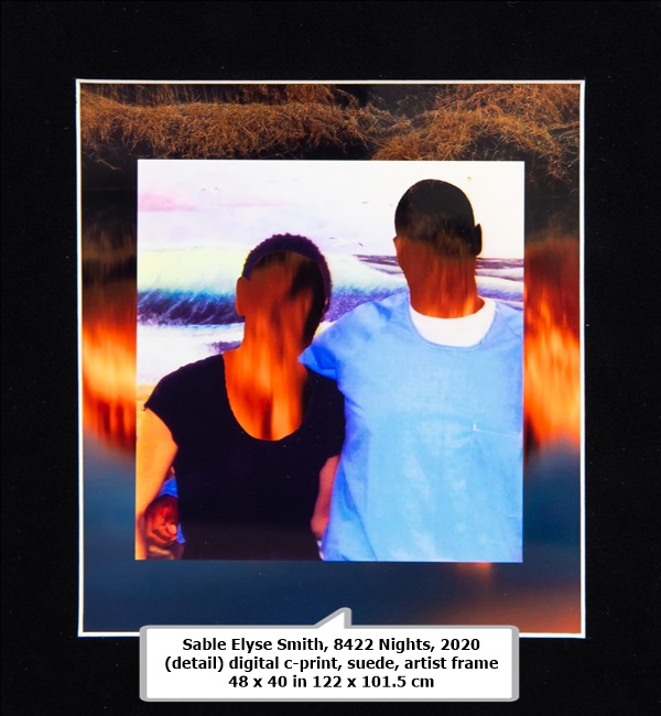 Sable Elyse Smith
8422 Nights, 2020 (detail)
digital c-print, suede, artist frame
48 x 40 in
122 x 101.5 cm
