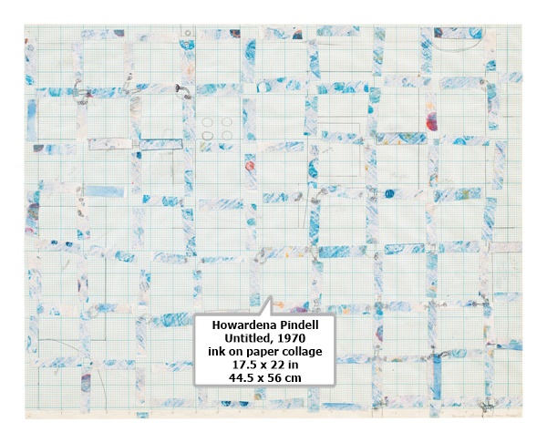 Howardena Pindell
Untitled, 1970
ink on paper collage
17.5 x 22 in
44.5 x 56 cm