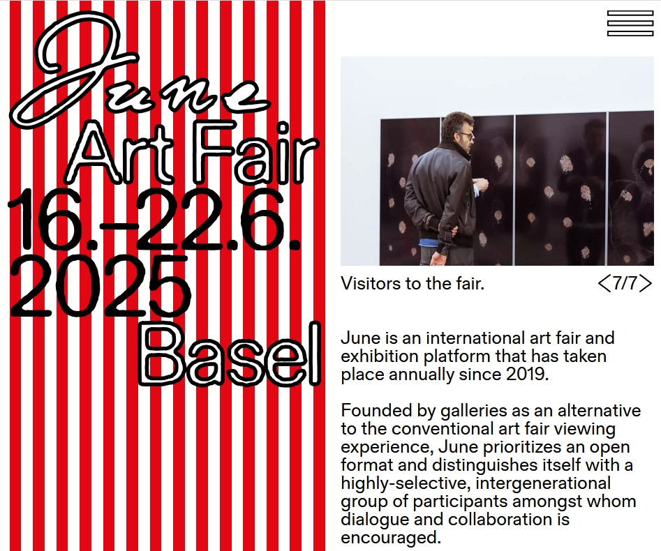 June Art Fair Basel 2025 SWITZERLAND - June 16 > 22, 2025 @JuneArtFair
