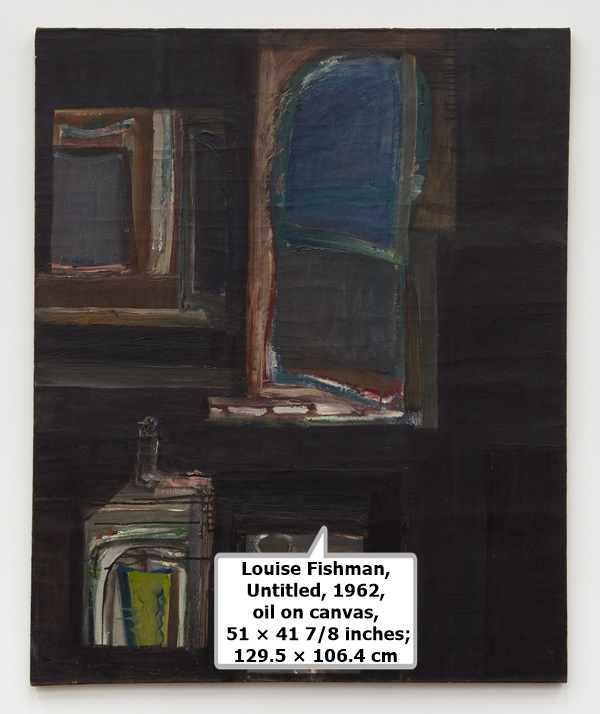 click to enlarge- double click to reduce Louise Fishman, Untitled, 1962, oil on canvas, 51 × 41 7/8 inches; 129.5 × 106.4 cm