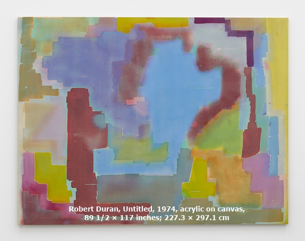 Robert Duran, Untitled, 1974, acrylic on canvas, 89 1/2 × 117 inches; 227.3 × 297.1 cm