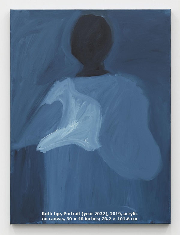 Ruth Ige, Portrait (year 2022), 2019, acrylic on canvas, 30 × 40 inches; 76.2 × 101.6 cm
