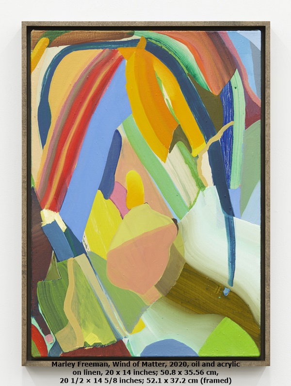Marley Freeman, Wind of Matter, 2020, oil and acrylic on linen, 20 x 14 inches; 50.8 x 35.56 cm, 20 1/2 × 14 5/8 inches; 52.1 x 37.2 cm (framed)