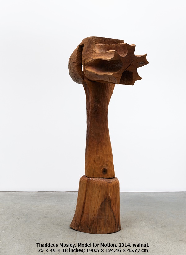 Thaddeus Mosley, Model for Motion, 2014, walnut, 75 × 49 × 18 inches; 190.5 × 124.46 × 45.72 cm