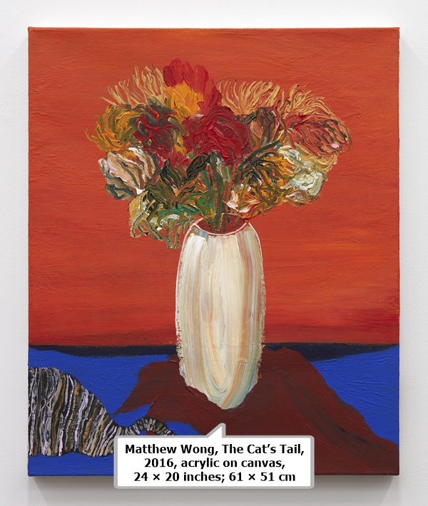 Matthew Wong, The Cat’s Tail, 2016, acrylic on canvas, 24 × 20 inches; 61 × 51 cm
