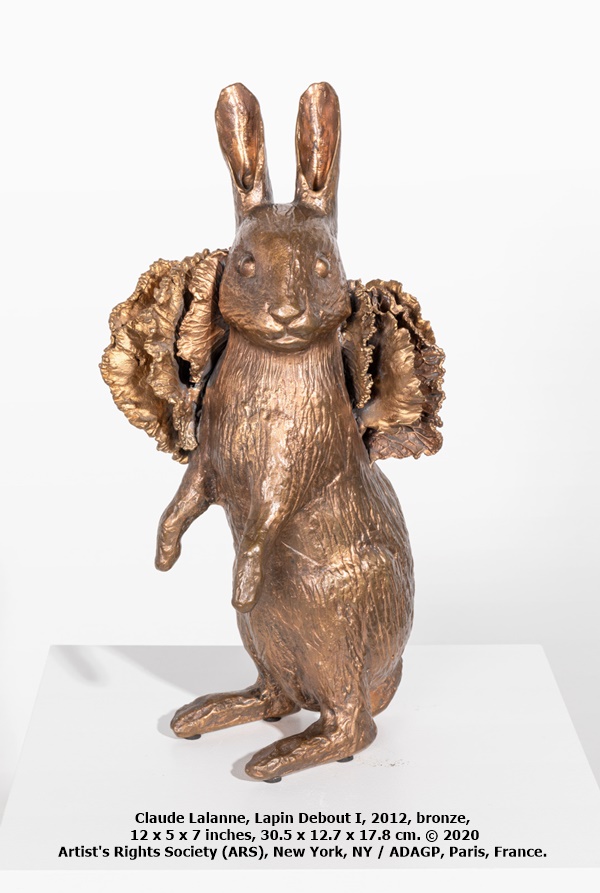 click to enlarge- double click to reduce Claude Lalanne, Lapin Debout I, 2012, bronze, 12 x 5 x 7 inches, 30.5 x 12.7 x 17.8 cm. © 2020 Artist's Rights Society (ARS), New York, NY / ADAGP, Paris, France.