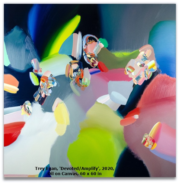 Trey Egan, 'Devoted/Amplify', 2020, Oil on Canvas, 60 x 60 in

