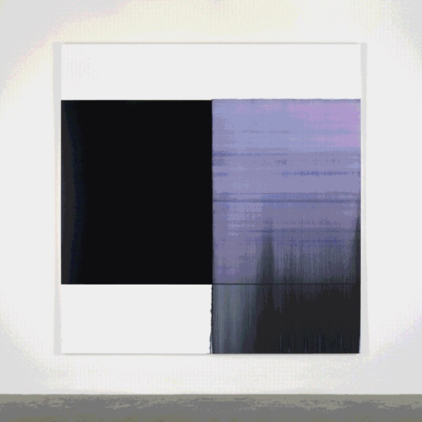 click to enlarge- double click to reduce Callum Innes, Exposed Painting Delft Blue Phthalocyanine, 2019, oil on linen, 98 7/16 x 95 1/4 inches