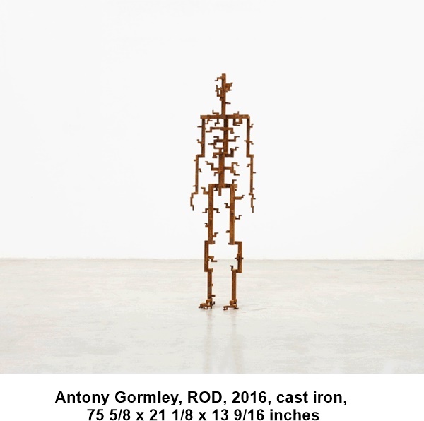 
Antony Gormley, ROD, 2016, cast iron, 75 5/8 x 21 1/8 x 13 9/16 inches