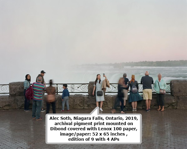 click to enlarge- double click to reduce Alec Soth, Niagara Falls, Ontario, 2019, archival pigment print mounted on Dibond covered with Lenox 100 paper, image/paper: 52 x 65 inches , edition of 9 with 4 APs