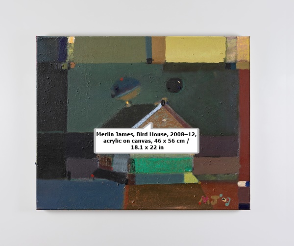 click to enlarge- double click to reduce Merlin James, Bird House, 2008–12, acrylic on canvas, 46 x 56 cm / 18.1 x 22 in