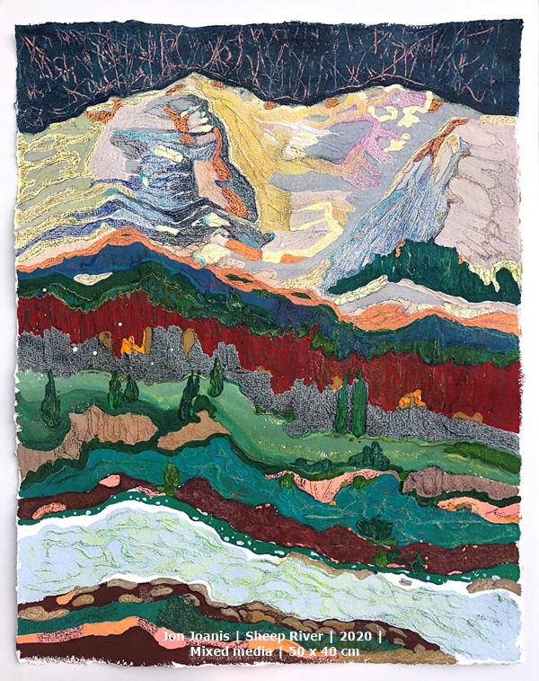 Jon Joanis | Sheep River | 2020 | Mixed media | 50 x 40 cm