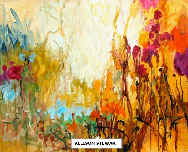 click to enlarge- double click to reduce ALLISON STEWART
Along the River #3
Mixed Media on Canvas
48 x 60 inches