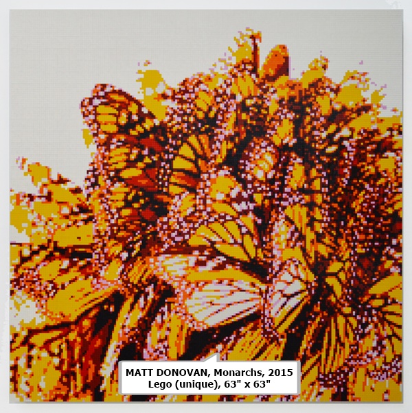 click to enlarge- double click to reduce MATT DONOVAN, Monarchs, 2015
Lego (unique), 63' x 63'