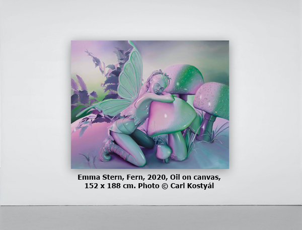 click to enlarge- double click to reduce Emma Stern, Fern, 2020, Oil on canvas, 152 x 188 cm. Photo © Carl Kostyál