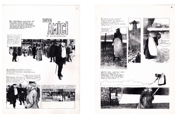 click to enlarge- double click to reduce Dino Battaglia : Gray Shadows: Rue Battaglia crosses Avenue de Maupassant