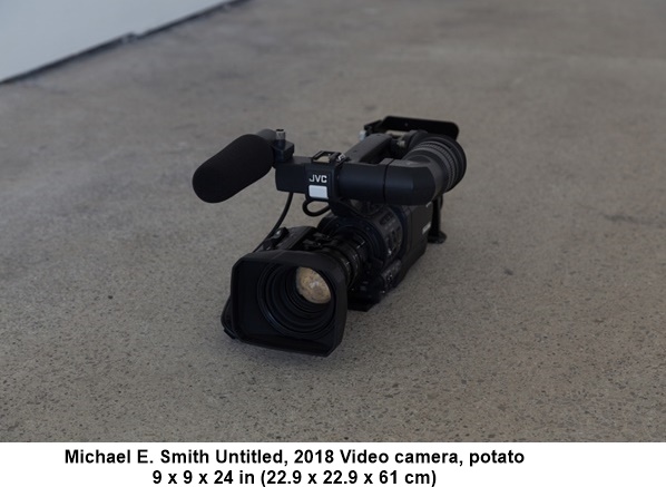 
Michael E. Smith
Untitled, 2018
Video camera, potato
9 x 9 x 24 in (22.9 x 22.9 x 61 cm)

