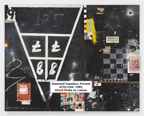 Raymond Saunders, Present of My Past, 1989, Mixed Media on Canvas