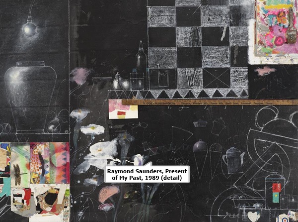 Raymond Saunders, Present of My Past, 1989 (detail)