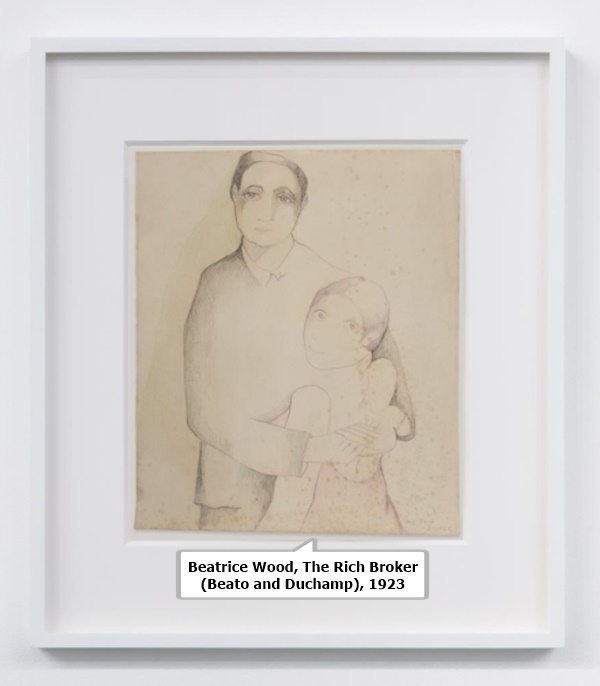 click to enlarge- double click to reduce Beatrice Wood, The Rich Broker (Beato and Duchamp), 1923