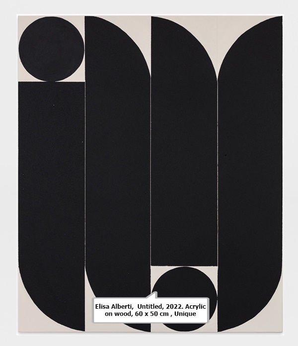click to enlarge- double click to reduce Elisa Alberti, Untitled, 2022. Acrylic on wood, 60 x 50 cm , Unique.