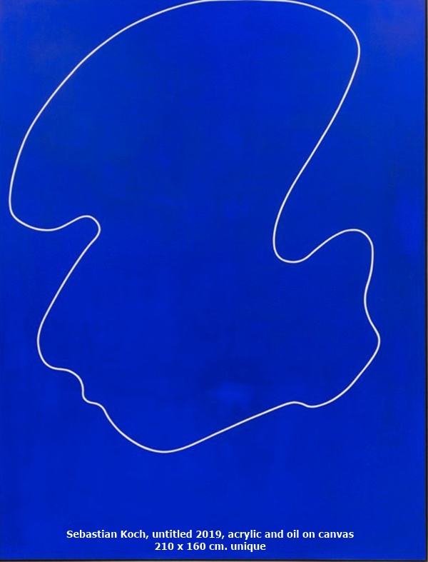 click to enlarge- double click to reduce Sebastian Koch, untitled 2019, acrylic and oil on canvas
210 x 160 cm. unique