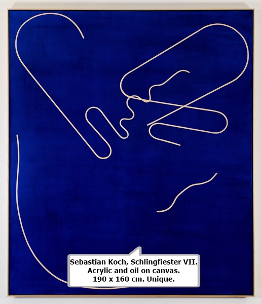 Sebastian Koch, Schlingfiester VII. Acrylic and oil on canvas. 190 x 160 cm. Unique.