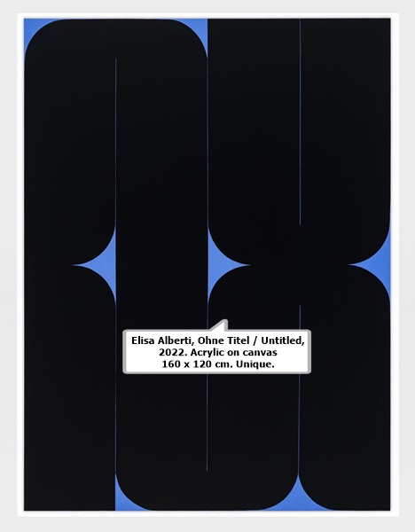 click to enlarge- double click to reduce Elisa Alberti, Ohne Titel / Untitled, 2022. Acrylic on canvas 160 x 120 cm. Unique.