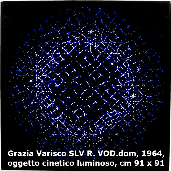 click to enlarge- double click to reduce Grazia Varisco SLV R. VOD.dom, 1964, oggetto cinetico luminoso, cm 91 x 91