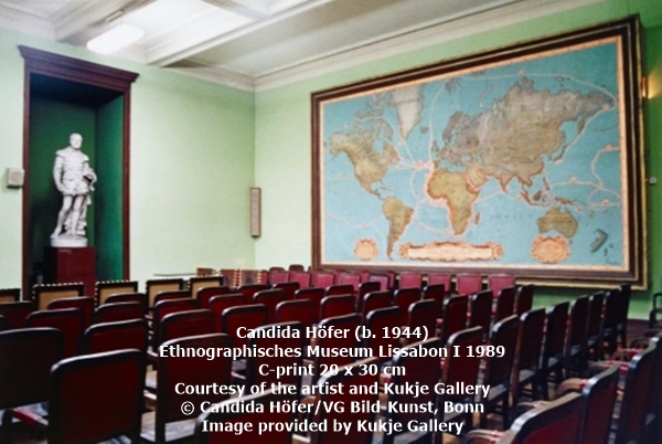 click to enlarge- double click to reduce Candida Höfer (b. 1944)
Ethnographisches Museum Lissabon I 1989
C-print
20 x 30 cm
Courtesy of the artist and Kukje Gallery
© Candida Höfer/VG Bild-Kunst, Bonn
Image provided by Kukje Gallery
