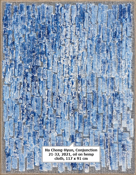 click to enlarge- double click to reduce Ha Chong-Hyun, Conjunction 21-32, 2021, oil on hemp cloth, 117 x 91 cm