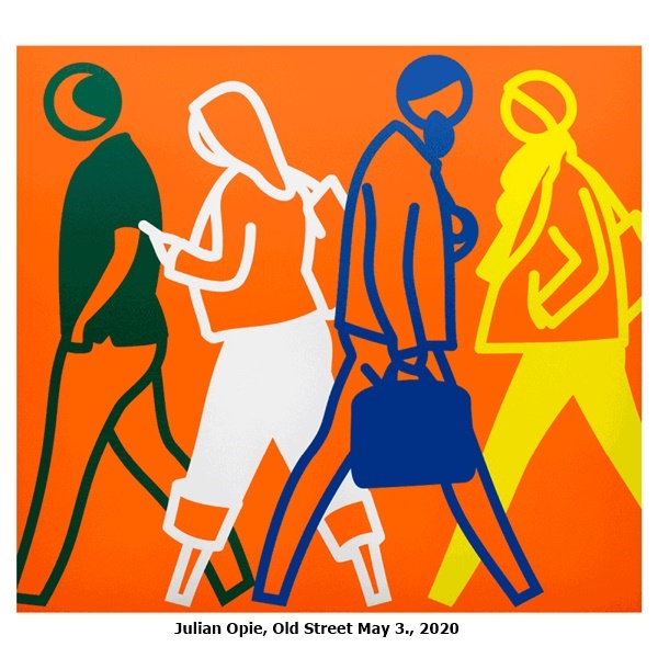 click to enlarge- double click to reduce Julian Opie, Old Street May 3., 2020