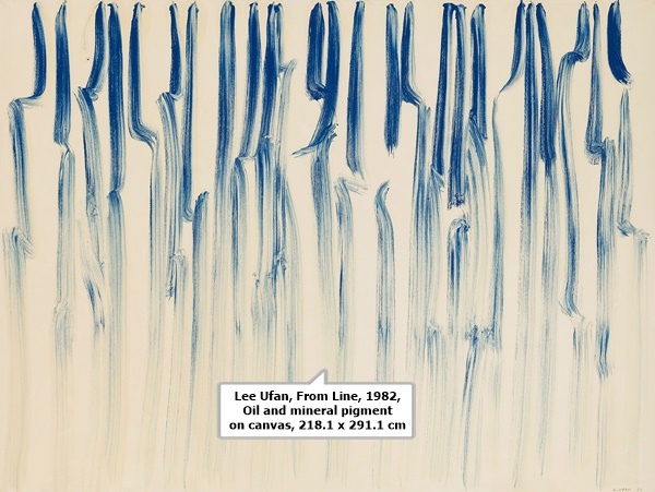 Lee Ufan, From Line, 1982, Oil and mineral pigment on canvas, 218.1 x 291.1 cm