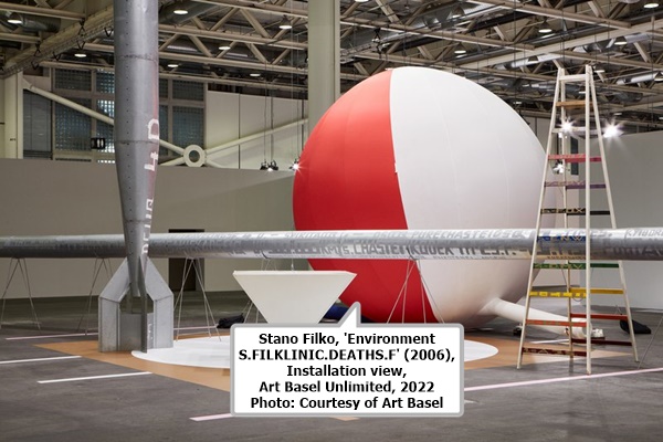 click to enlarge- double click to reduce
Stano Filko, 'Environment S.FILKLINIC.DEATHS.F' (2006), Installation view, Art Basel Unlimited, 2022
Photo: Courtesy of Art Basel