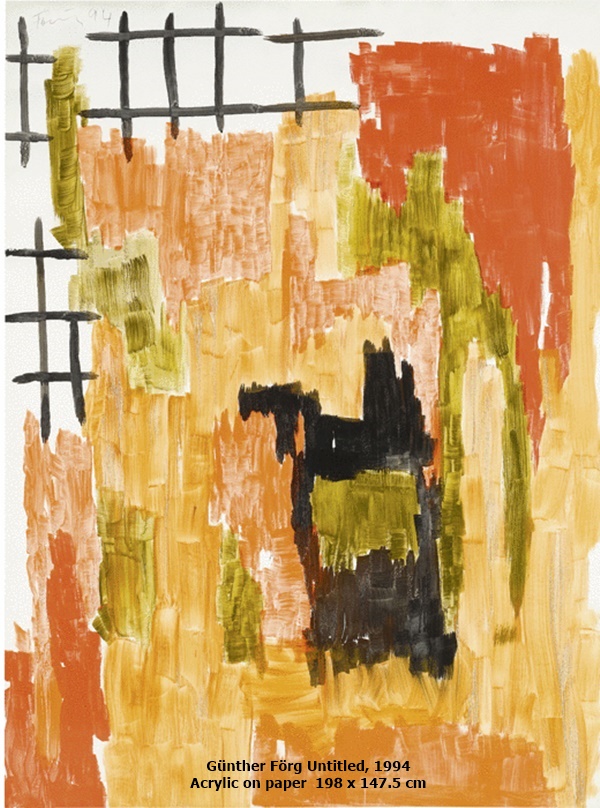 click to enlarge- double click to reduce Günther Förg Untitled, 1994 Acrylic on paper 198 x 147.5 cm