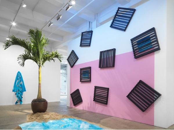 Installation view of Jerusalema (Master KG), 2021, Galerie Lelong, New York. 