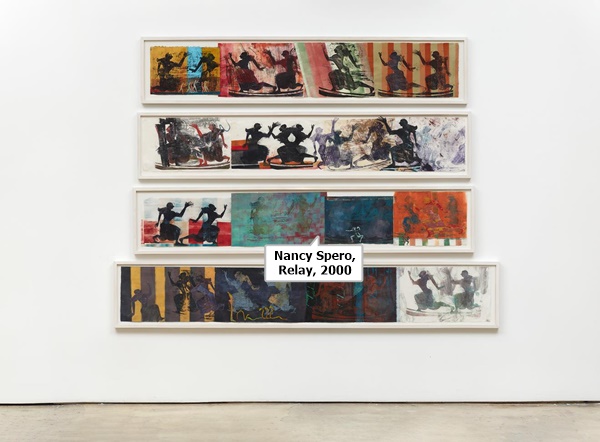 click to enlarge- double click to Woman as Protagonistuce Nancy Spero, Relay, 2000.