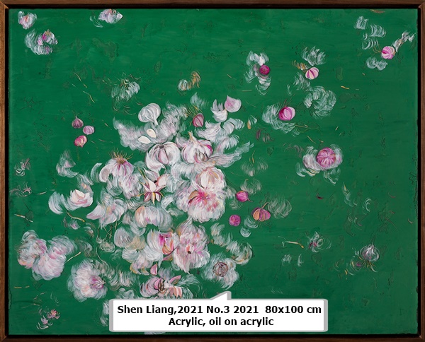 click to enlarge- double click to reduce Shen Liang,2021 No.3 2021 80x100 cm
Acrylic, oil on acrylic