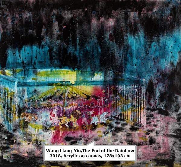 Wang Liang-Yin,The End of the Rainbow
2018, Acrylic on canvas, 178x193 cm
 