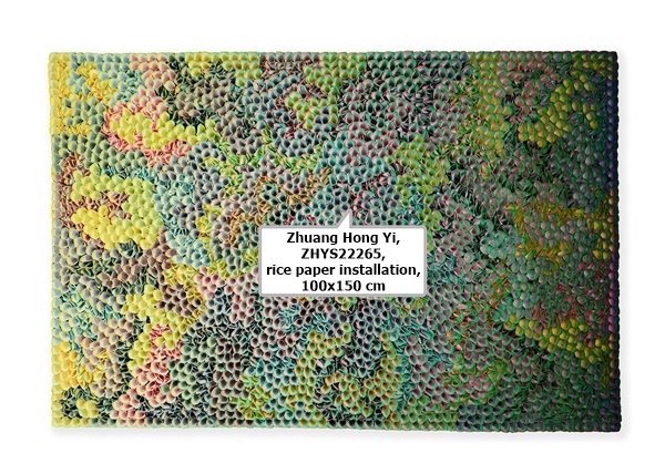 click to enlarge- double click to reduce Zhuang Hong Yi, ZHYS22265, rice paper installation, 100x150 cm