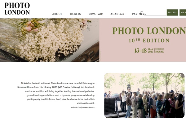 Photo London 2025 UNITED KINGDOM - 15 > 18 MAY, 2025 @PhotoLondonFair