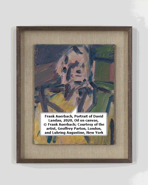Frank Auerbach, Portrait of David Landau, 2020, Oil on canvas, © Frank Auerbach; Courtesy of the artist, Geoffrey Parton, London, and Luhring Augustine, New York