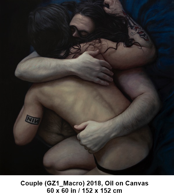 Couple (GZ1_Macro) 2018, Oil on Canvas
60 x 60 in / 152 x 152 cm