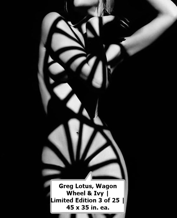 click to enlarge- double click to reduce Greg Lotus, Wagon Wheel & Ivy | Limited Edition 3 of 25 | 45 x 35 in. ea.